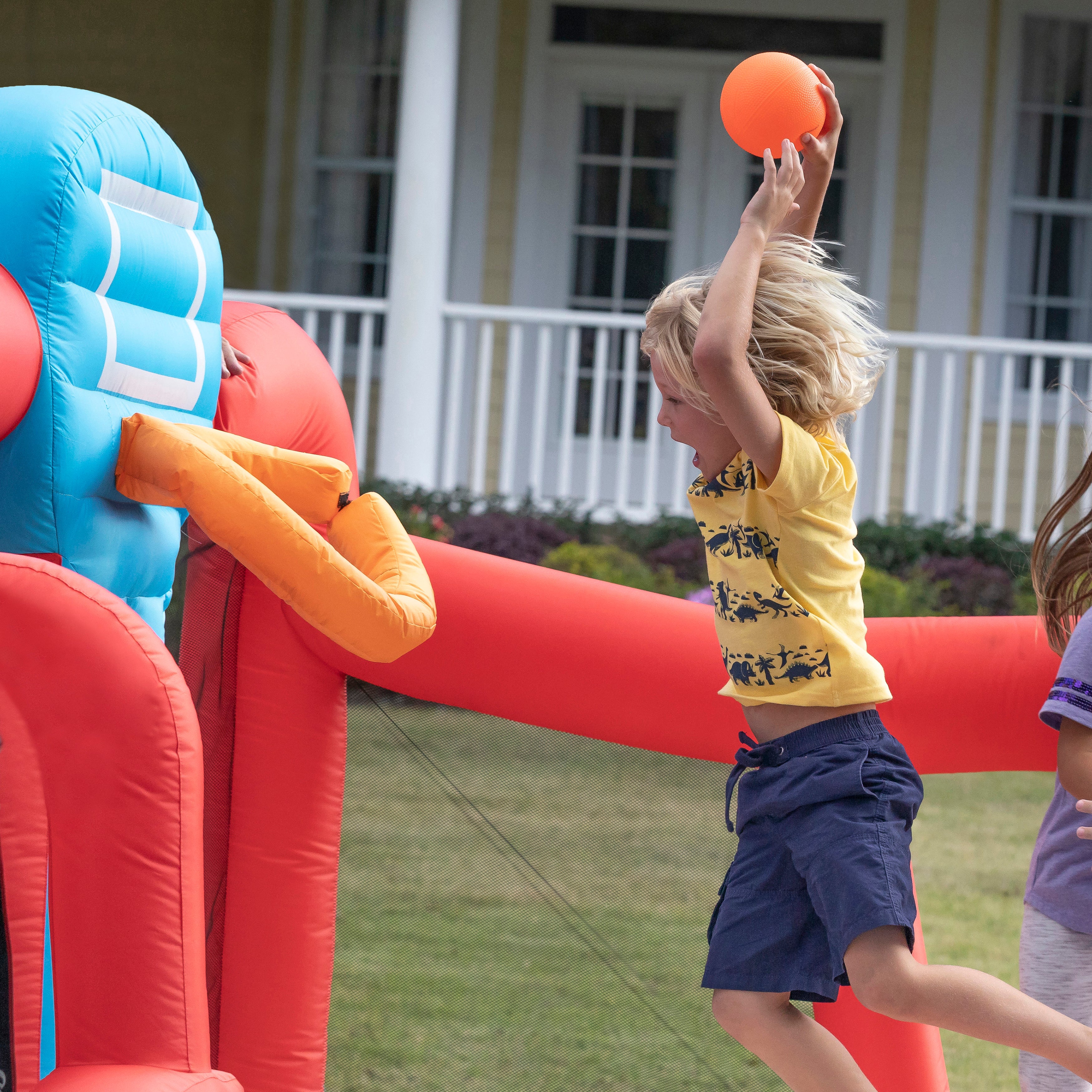 Inflable cancha de Basketball y resbaladilla Max Sports
